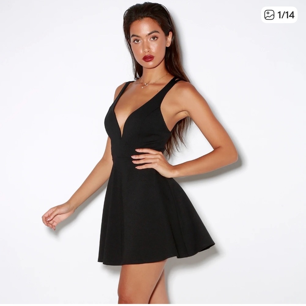 Lulu’s I Feel Good Black Skort Dress